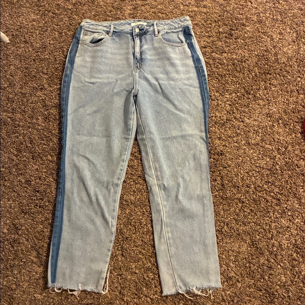 PacSun Light Blue Denim Jeans with dark blue stripes on the sides